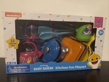 Baby Shark Kitchen Fun Playset 12 Piece Set- NEW  Baby Shark Toy Kitchen Toy