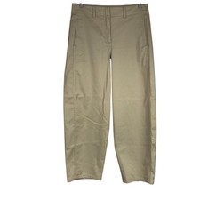 Ann Taylor Khaki Tan High Rise Wide Leg Crop Seam Front Pants 10 NEW 37993078