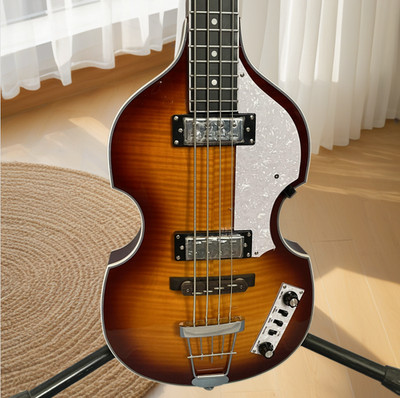 Violin Lgnition 4-strings BBT Electric Bass Guitar Full Flamed Maple Veneer