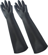 24" Latex Chemical Resistant Gloves Long Rubber Gloves for Dishwashing Cleaning