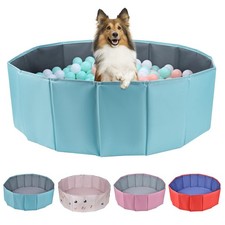 Dog Ball Pit Foldable 47.24inches in Diameter,No Large, Blue