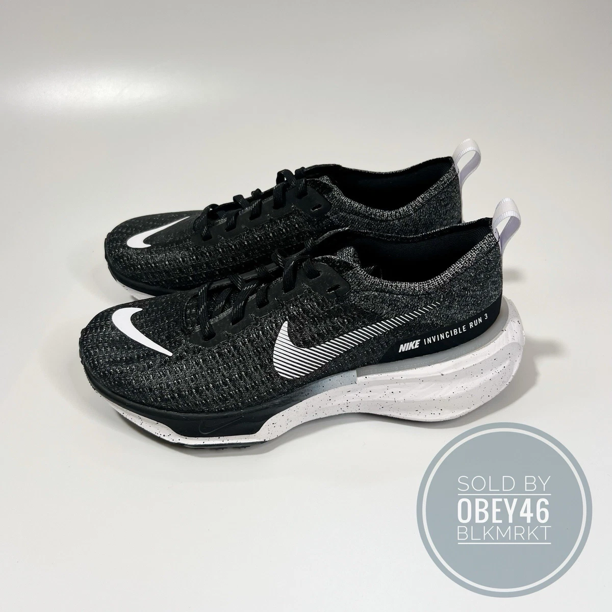 Nike ZoomX Invincible Run Flyknit 3 \'Oreo\' DR2615-002 Size 6M 7.5W Nike ZoomX Invincible Run Flyknit 3  main image 2