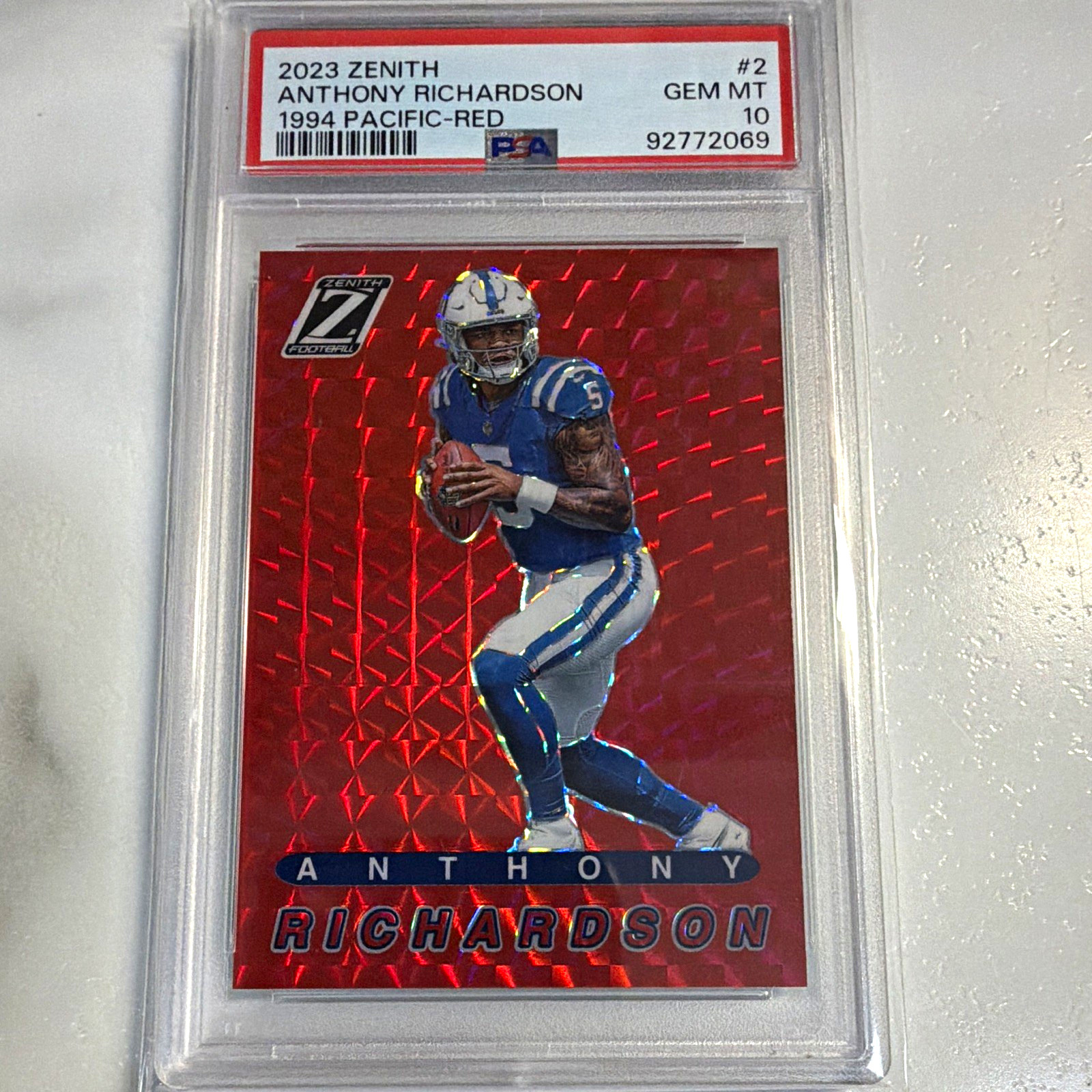 Anthony Richardson Panini Zenith 1994 Pacific #2 Red