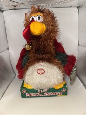 Dan Dee Christmas Turkey With Santa Hat 2006 Deck the Halls Singing Gobble NEW