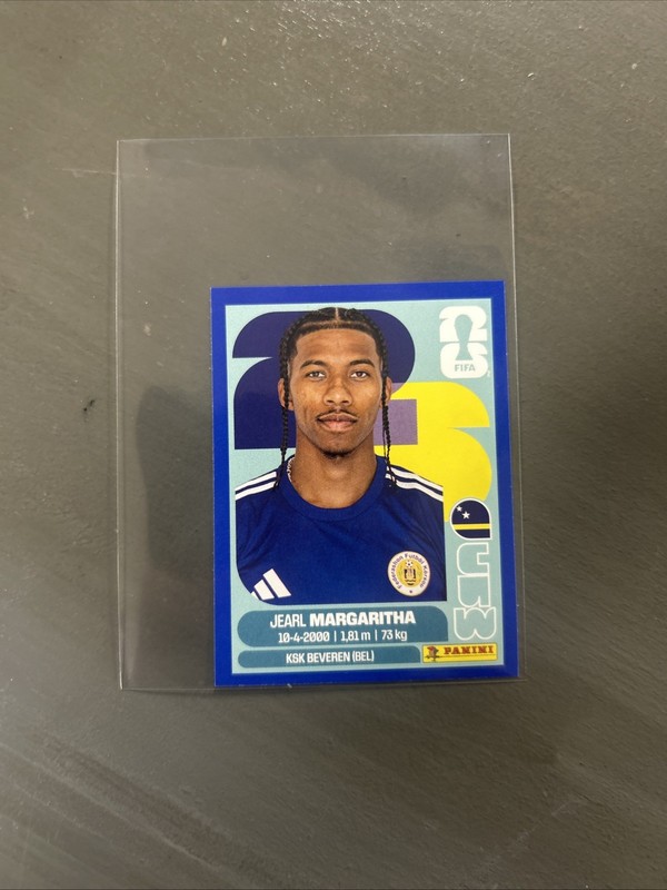 2026 FIFA World Cup Sticker Jearl Margaritha Blue CUW 16