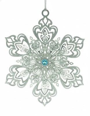 ChemArt Dazzling Blue Rhinestone Snowflake Ornament