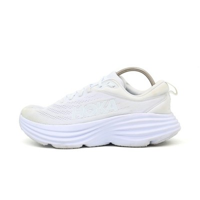 Hoka One Damen Bondi 8 Sneaker Weiß Mesh Low-Top gepolstert Laufschuhe EU 40