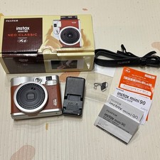 Fujifilm Instax Mini 90 Neo Classic Camera Brown Used with Accessories From Japa