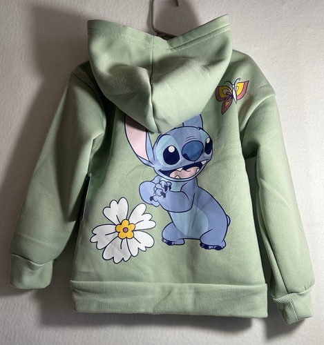 DISNEY STITCH NWT ZIP UP HOODED SWEATER GIRLS SIZE 6 - Picture 3 of 3