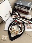 Gucci Horsebit Stripe Print Silk Handbag Scarf Square Scarf 36 x 36 in — photo 3