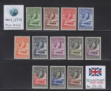 WC1_26978.BRITISH COL.:BECHUANALAND PROT. 1954-1958 QEII set.Sc.154-165.MLH-MVLH