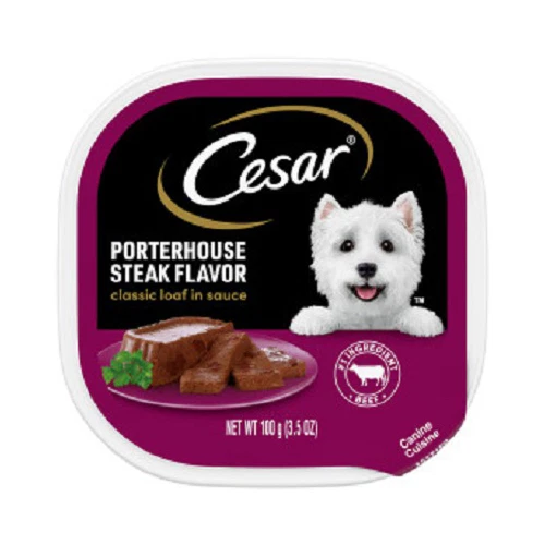 Cesar K0245100 Select Dog Food, Porterhouse Steak, 3.5 oz. Can - Quantity 24