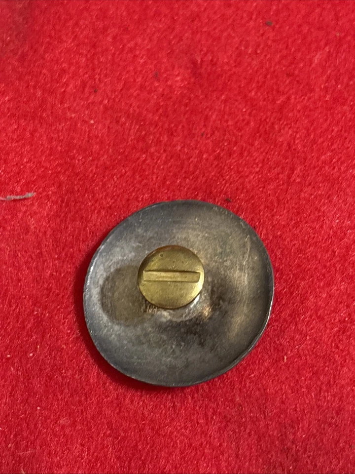 Vtg Sterling Silver Concho 1.25" Engraved Screwback Western Saddle Tack lot of 2 - Image 3 of 4