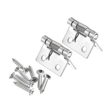 2X 1" Spring Loaded Hinges for Cabinet 304 Stainless Steel Self Closing Hinge