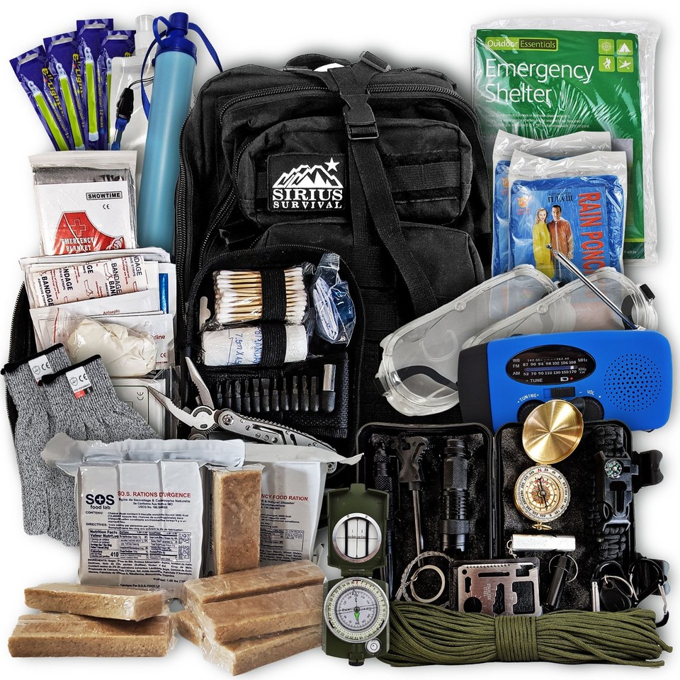Vital 72 Hour Emergency Survival Bug Out Bag - 72 Hour Kit of Food ...