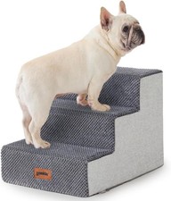 Dog Steps Couch Pet Stairs Small Dogs  Cats Dog Steps W/ Non-Slip Bottom Grey