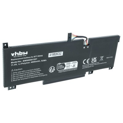 Akku für MSI Katana GF66 11UE-066ES 11UD-883PH 11UE-003NL 4600mAh 11,4V