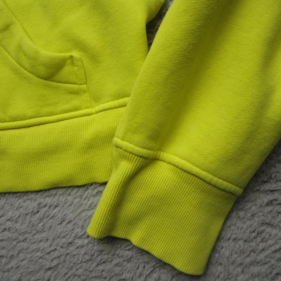 Pulôver feminino Lululemon mergulho cropped M amarelo meio zíper bolso gola alta - Imagem 3 de 4