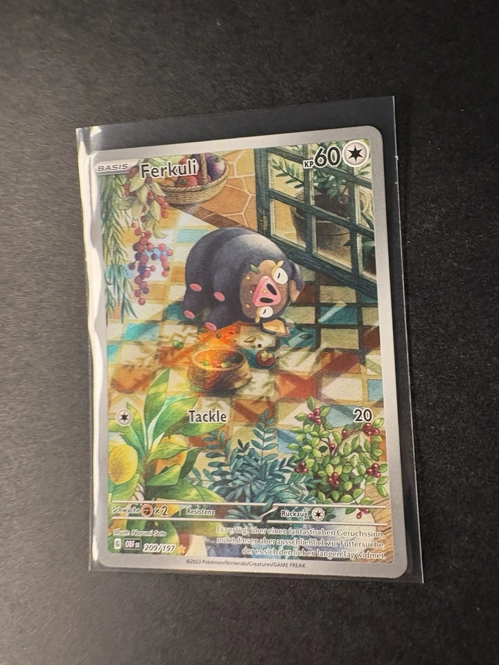 Pokemon Ferkuli Art Rare | Deutsch 209/197 Obsidian Flammen | Near Mint - Bild 2 von 4