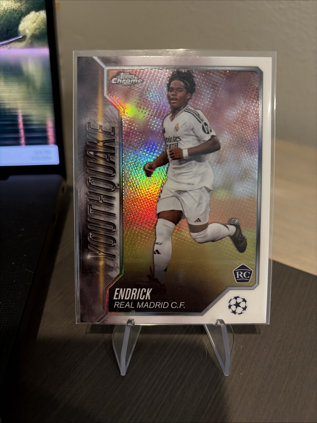 Endrick 2024-25 Topps Chrome UEFA YouthQuake Rookie Refractor Insert YQ-2 Brazil