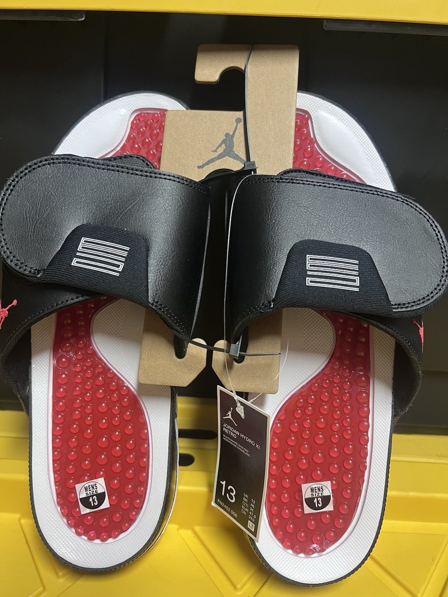 Nike Air Jordan Hydro XI Retro Black/White-Gym Red (FN2452 006