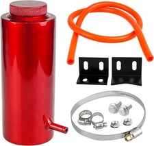 Coolant Oil Catch Can Overflow Tank Radiator Overflow Bottle 800ml Aluminum Red