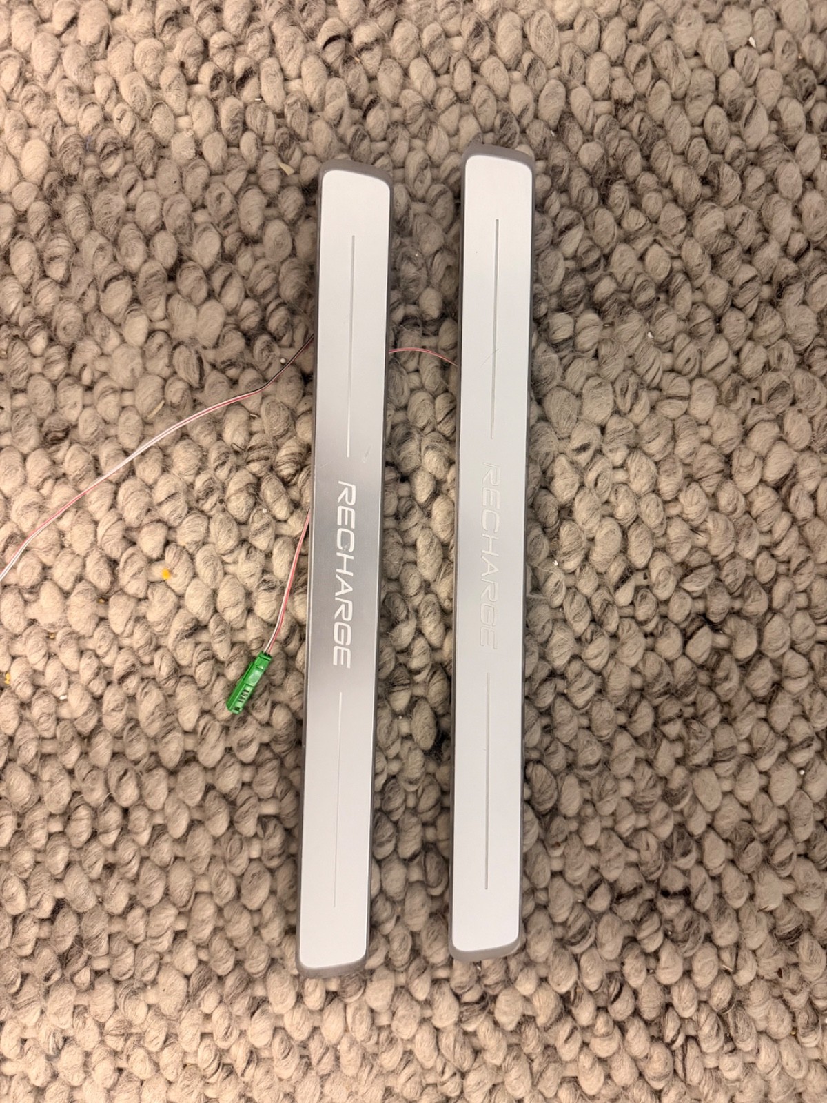 Volvo S90 XC90 2016-2026 Recharge Illuminated Front Door Sill Moldings Aluminum