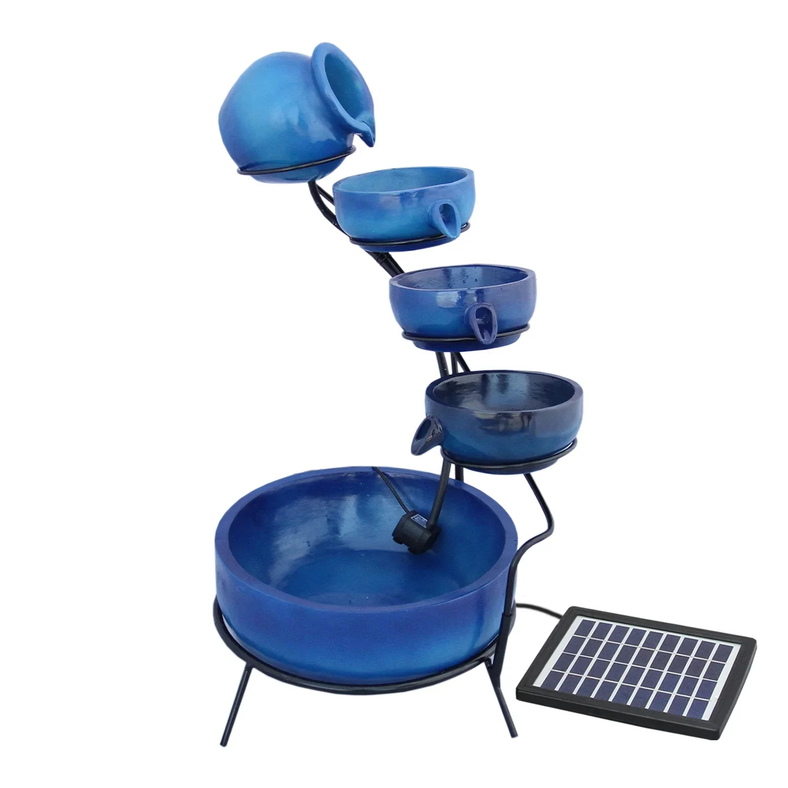 Water Feature Garden Fountain Solar Powered Outdoor Garden
