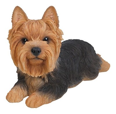 Hi-Line Gift Ltd Yorkshire Terrier Dog Lying Down Statue Yorkie 8''x 3''x 5''