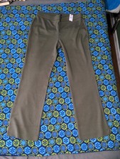 Express Pull-on Signature Ponte Mid Rise Bootcut Pant - Olive - Large