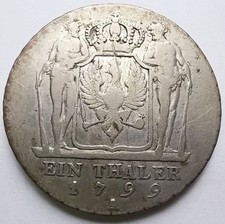 1799-A Prussia 1 Thaler Silver Friedrich Wilhelm III Berlin KM#368 Fine Details