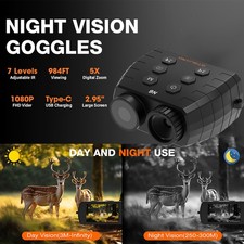 GTGUARD Night Vision Goggles for Adults 2.97" Screen Rechargeable IR Binoculars