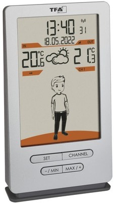 Funk Wetterstation Weather Jack, 35.1166.54, Außen und Innentemperatur, Wette...