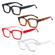 4 Pack Fashionable Reading Glasses Thicker Frame Readers R9106