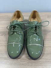 The Office Of Angela Scott Ms. Neal patent Leather Oxfords Sage Womens 7.5 37.5