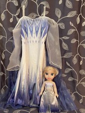 Disney Frozen II Queen Elsa 14'' Doll  Queen Elsa's Gown Size 4-6X