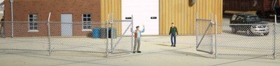 Walthers Cornerstone HO Scale Building/Structure Kit Chain Link Fence