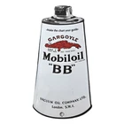 Vintage Mobil Porcelain Sign - BB Motor Oil Can Porcelain Gargoyle Sign