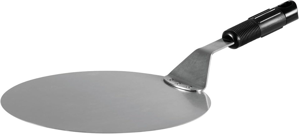 Pizza peddel roestvrij staal pizzaschep spatel plastic handvat opvouwbaar rond niet-kleef gebak peddel keuken bakken cake gereedschap accessoires pizzaschil (25,4 cm
