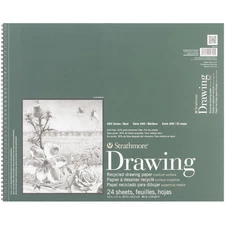 Strathmore Recycled Drawing Spiral Paper Pad 14"X17"-24 Sheets - 443140