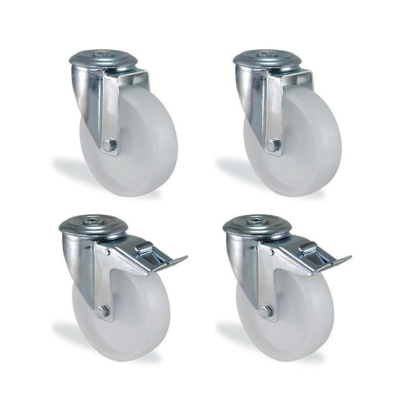Roulettes de meuble pivotantes à oeil 20mm avec frein pour support de plante