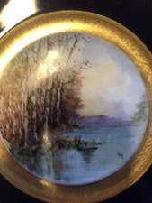 Rosenthal Bavaria Cobalt Blue Border Gold Encrusted Dinner Plate numbered Signed
