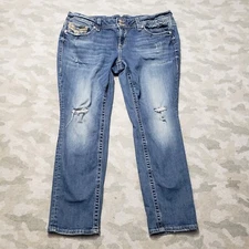 Vigoss Jeans Womens 20/27 Blue The Chelsea Tomboy Denim Medium Wash