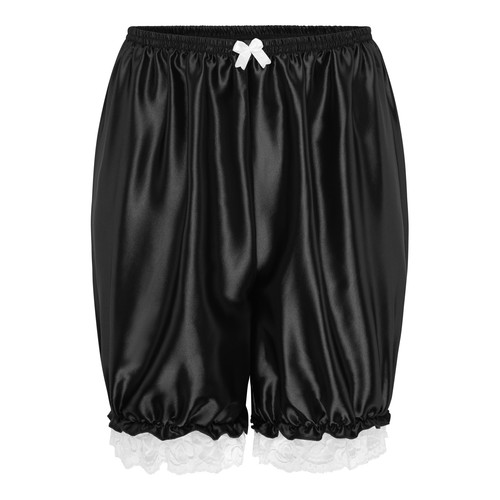 Frilly Lace Sissy Ruffled Lolita Shorts Silky Satin Pumpkin Pantaloon Bloomers - Picture 3 of 36