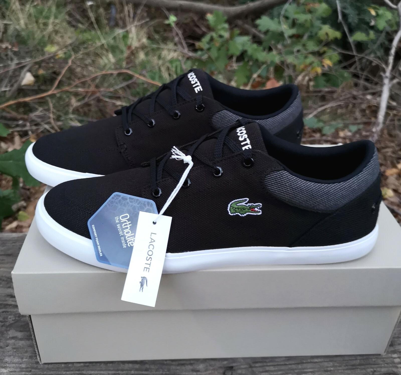 black canvas sandals