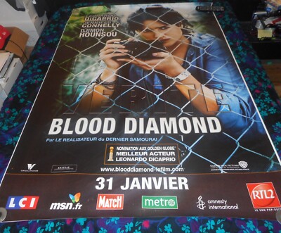 BLOOD DIAMOND - ORIGINAL HUGE FRENCH BUS SHELTER POSTER - JENNIFER CONNELLY
