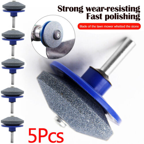 5Pcs Lawn Mower Sharpening Lawnmower Blade Sharpener Rotary Drills Garden Tool A - Picture 4 of 13