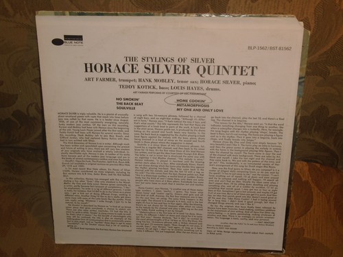 Horace Silver The Stylings of SIlver Blue Note 1562 Hank Mobley Art Farmer VG+ - Picture 3 of 3