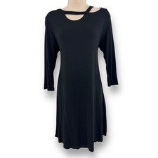Size Small Little Black Cutout Soft Knit Shift Dress Day/Evening All-Season