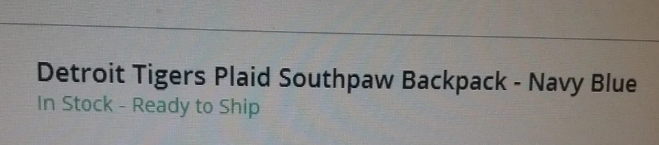 Mochila Detroit Tigers MLB - Nueva con etiquetas - Estampado a cuadros - Bolso de béisbol Bolso de mano Foto 4 de 4